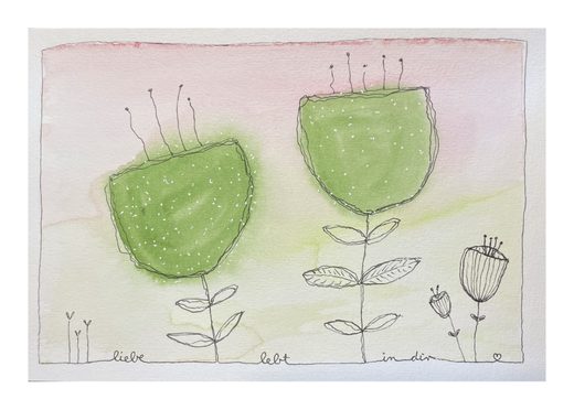 Gemalte Postkarte 2