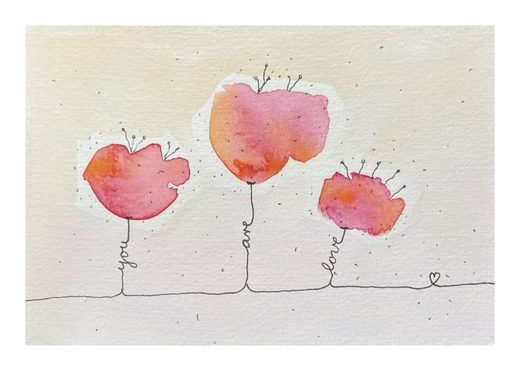 Gemalte Postkarte 4