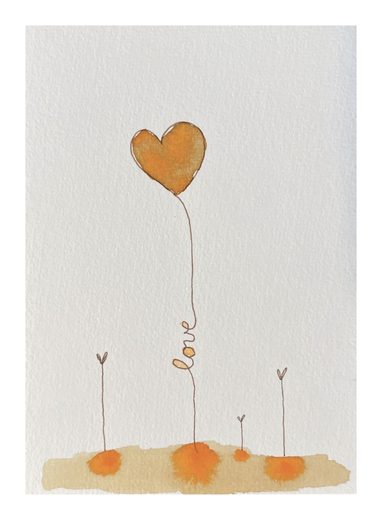 Gemalte Postkarte 5