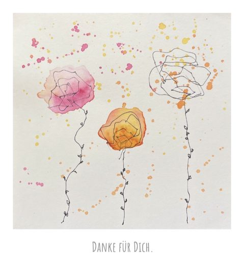 Gemalte Postkarte 9