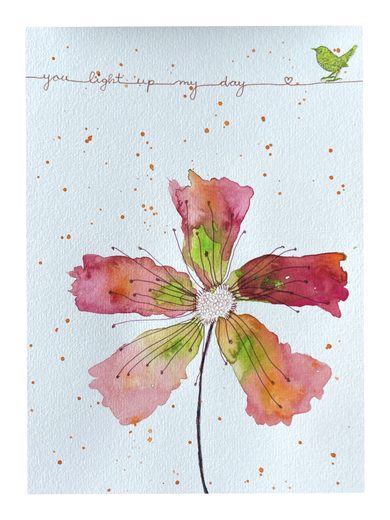 Gemalte Postkarte 13