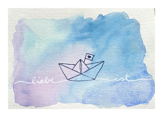 Gemalte Postkarte 24