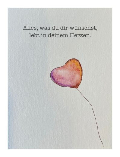 Gemalte Postkarte 30